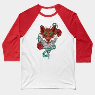 Fox zentangle art Baseball T-Shirt